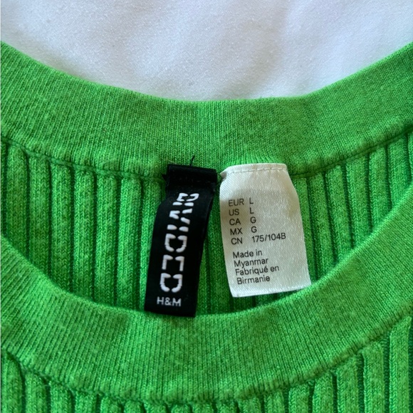 H&M Green Ribbed Tank Top - Picture 3 of 7